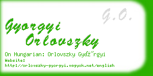 gyorgyi orlovszky business card